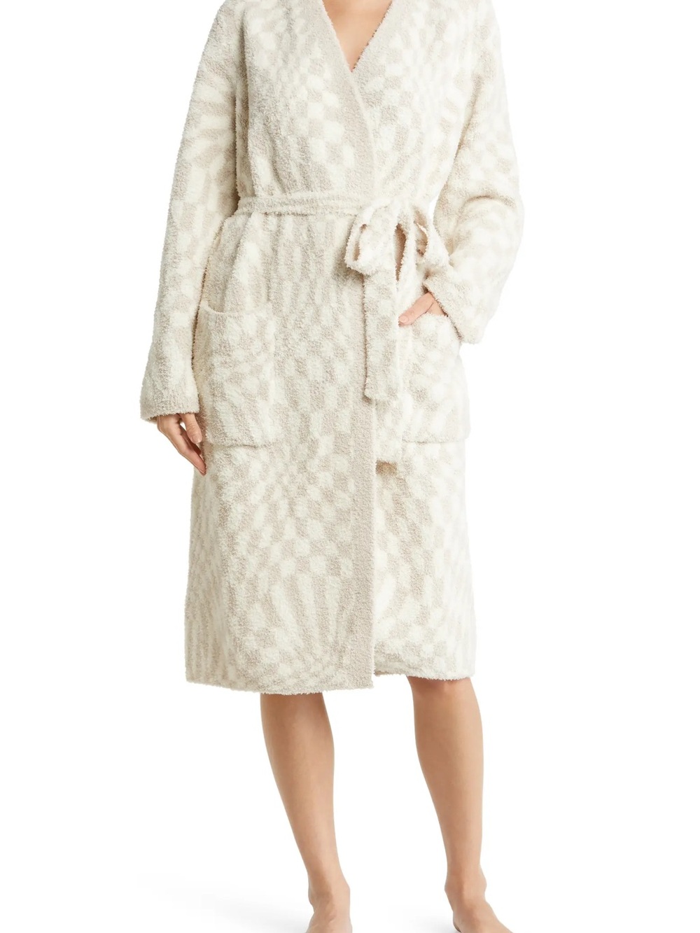 Barefoot Dreams CozyChic Cotton Checkered Robe